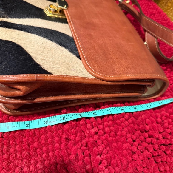 Stylish Brown and Black Leather Women’s computer briefcase Bag - Picture 13 of 14